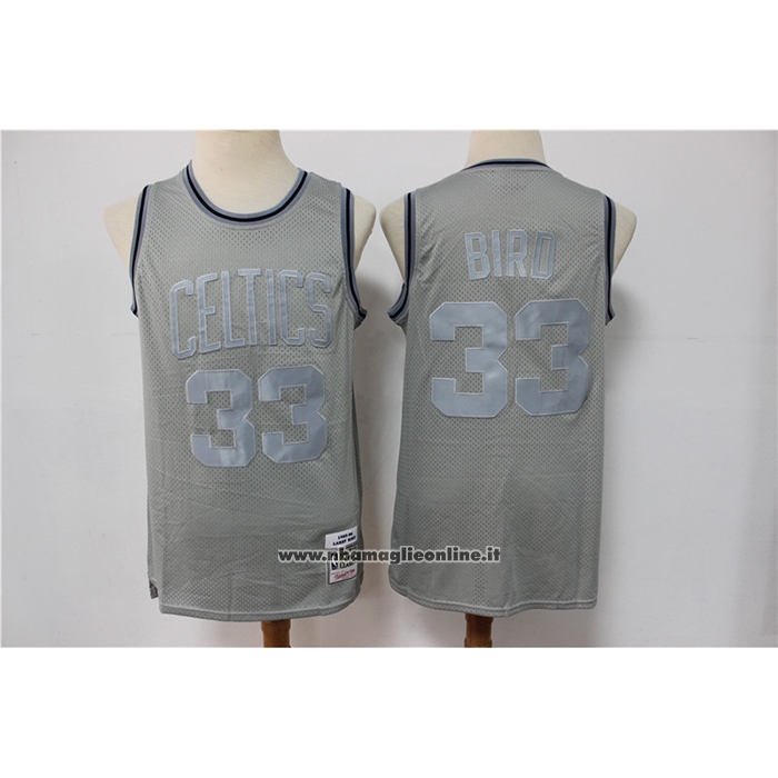 Maglia Boston Celtics Larry Bird #33 Mitchell & Ness 1985-86 Grigio
